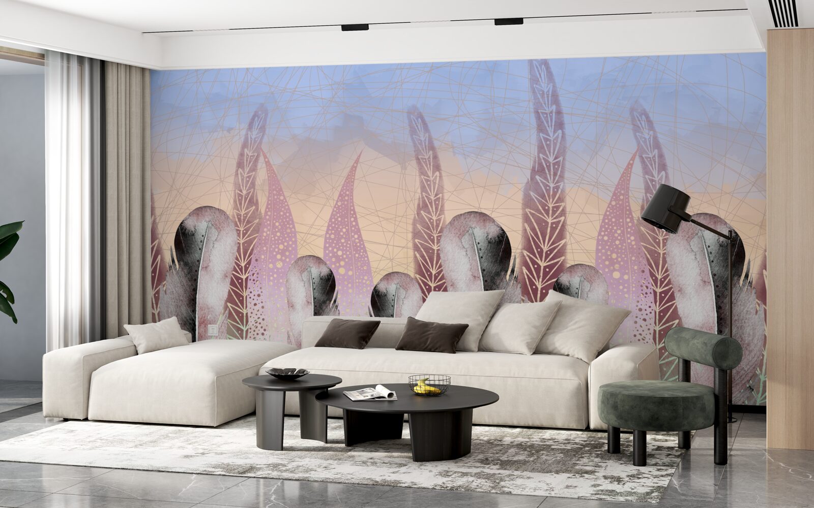 Fototapeta vektorová kolekcia peria