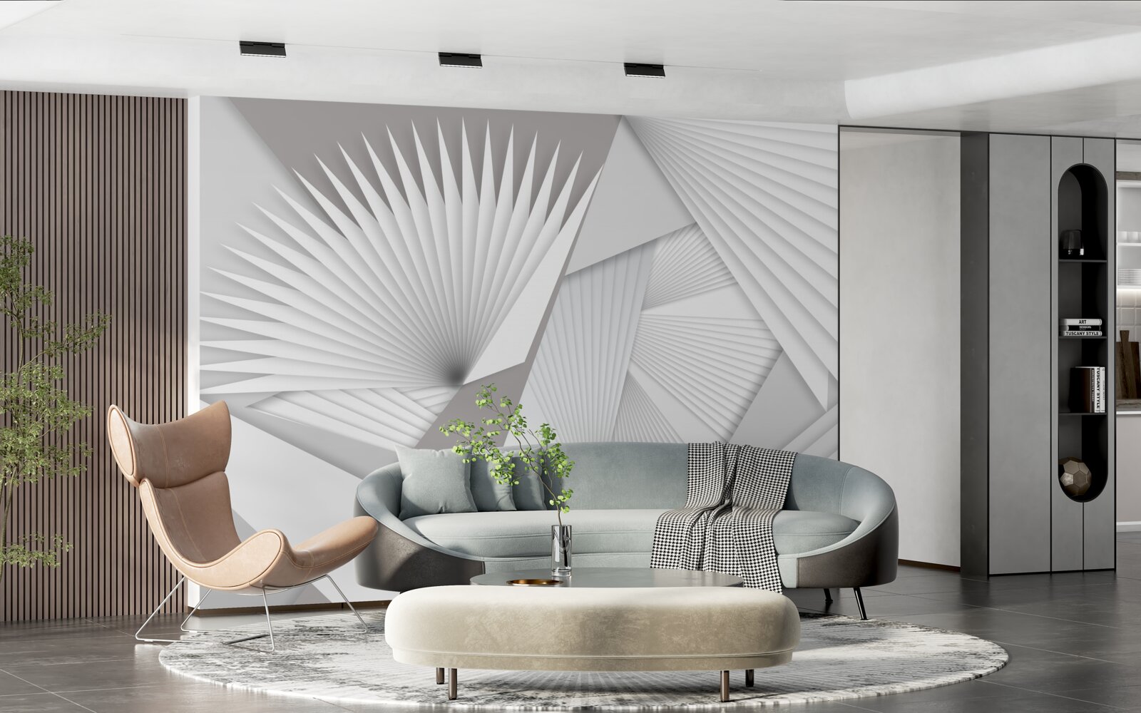 Fototapeta perspektívny pohľad na geometrické tvary