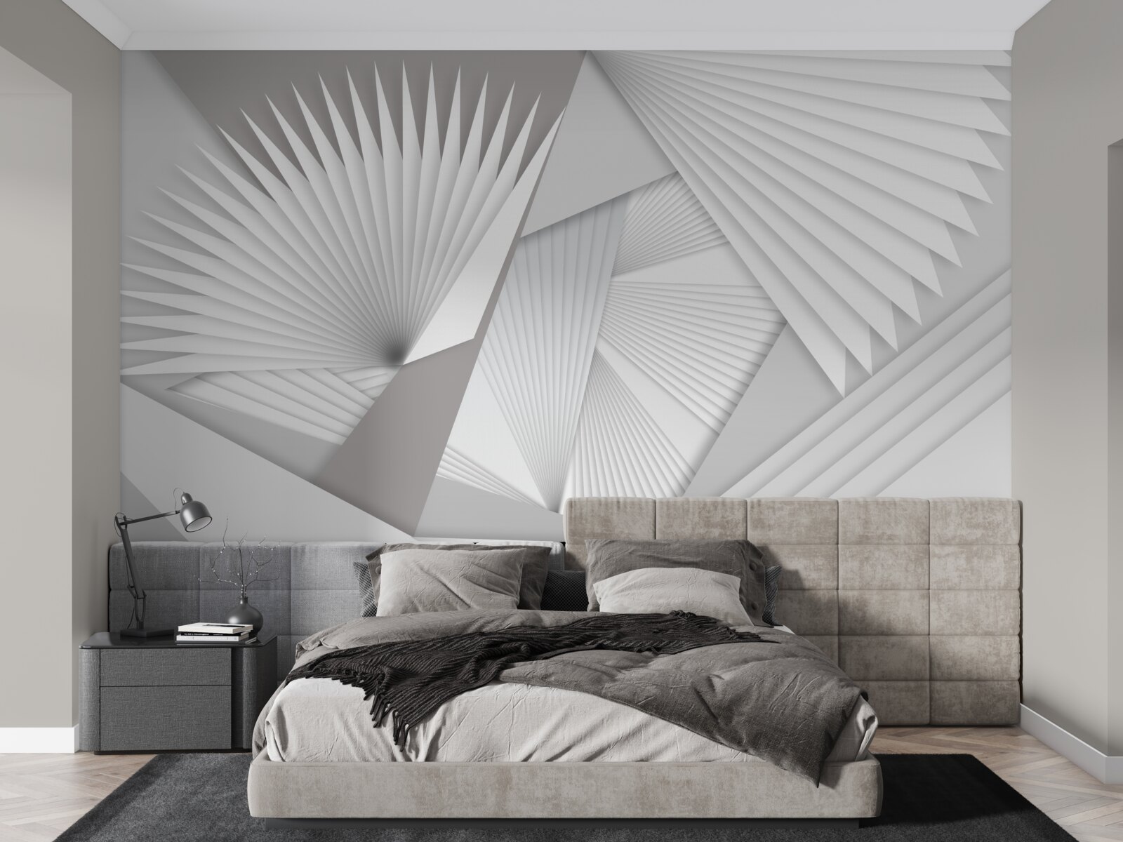 Fototapeta perspektívny pohľad na geometrické tvary