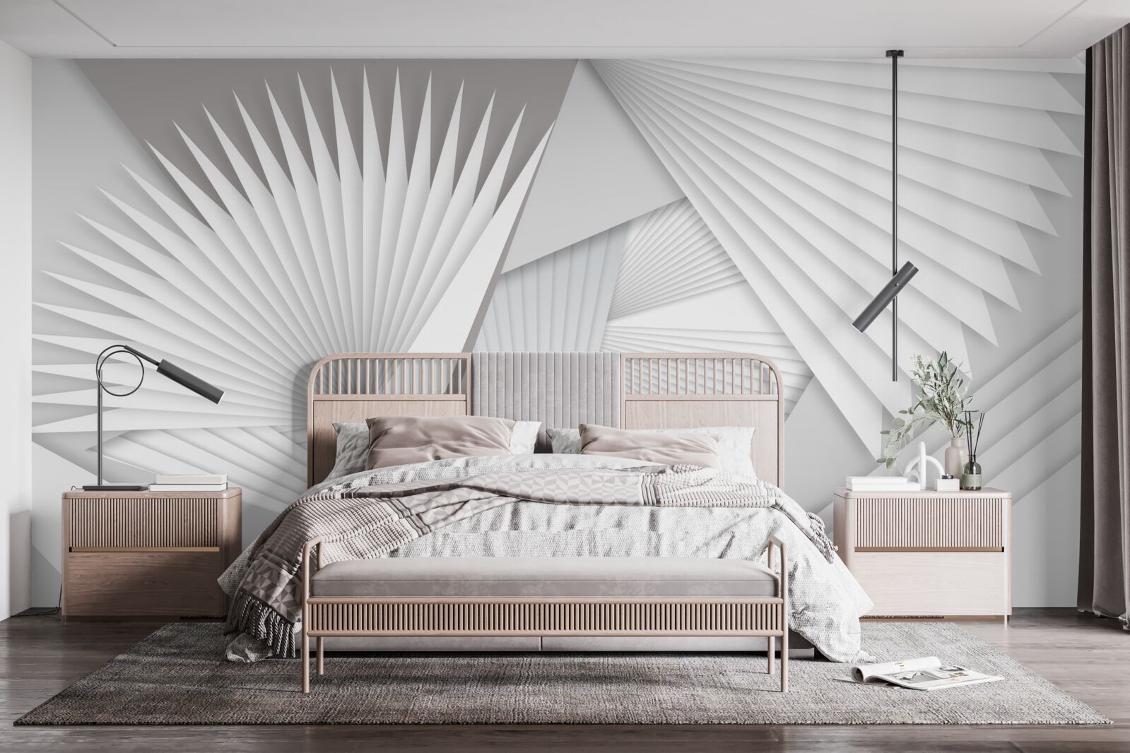 Fototapeta perspektívny pohľad na geometrické tvary