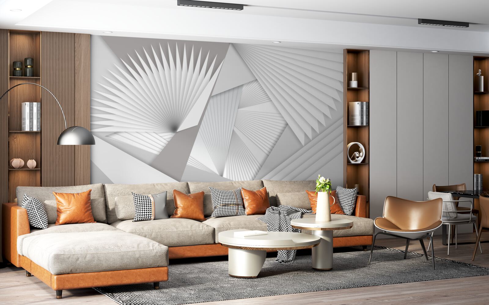 Fototapeta perspektívny pohľad na geometrické tvary