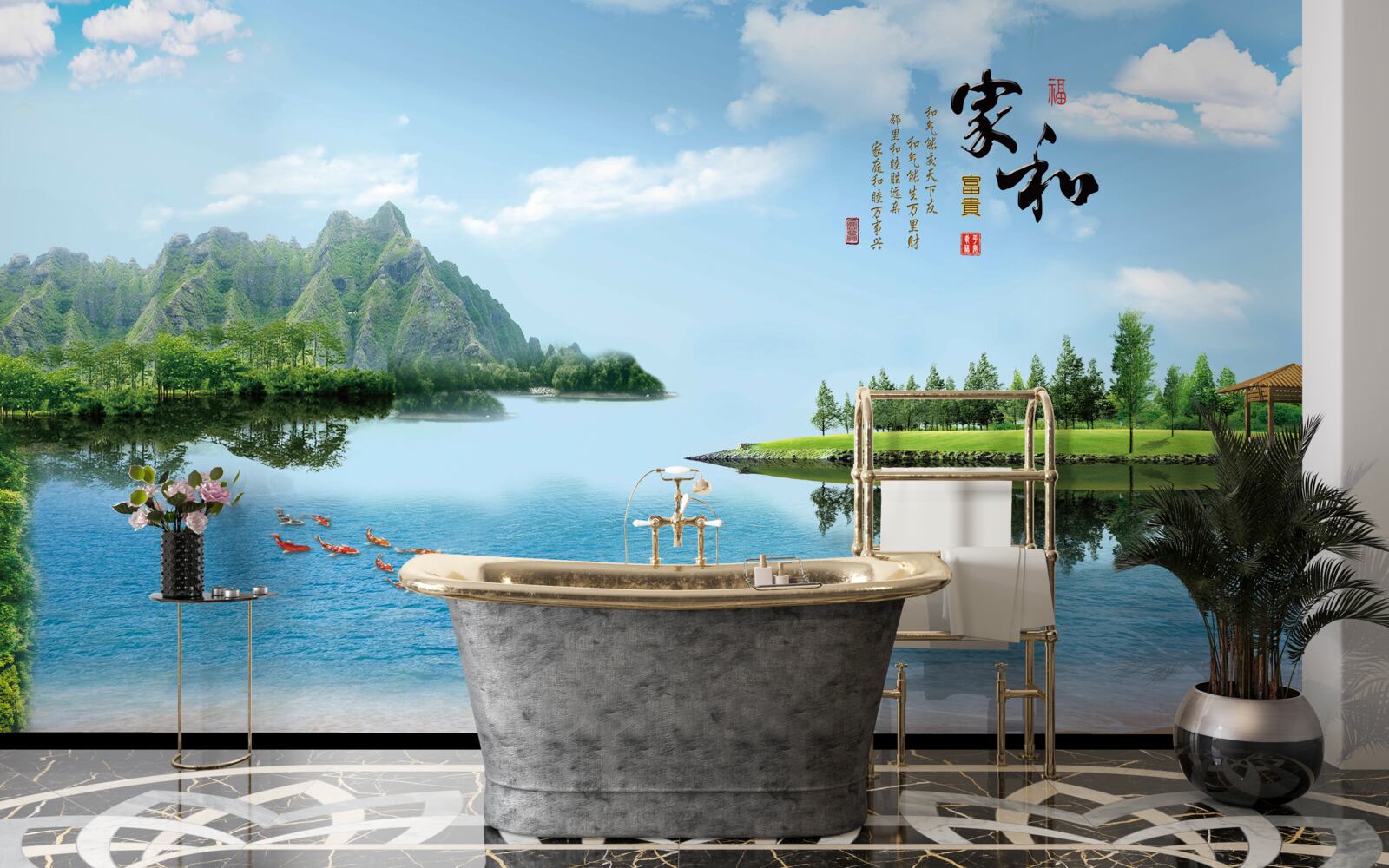 Fototapeta farebná letná krajina