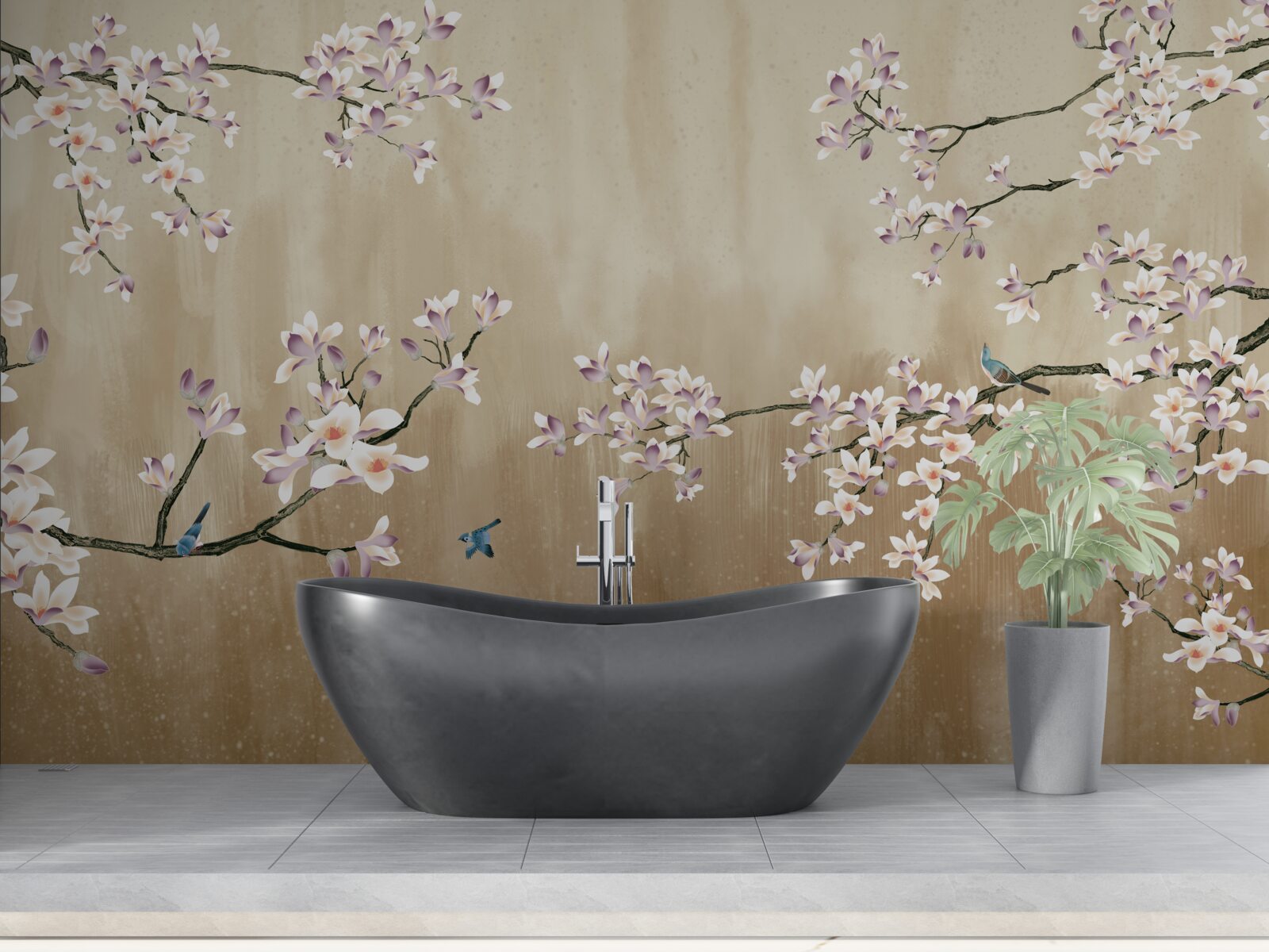 Fototapeta kvety kvitli a robili radosť vtákom