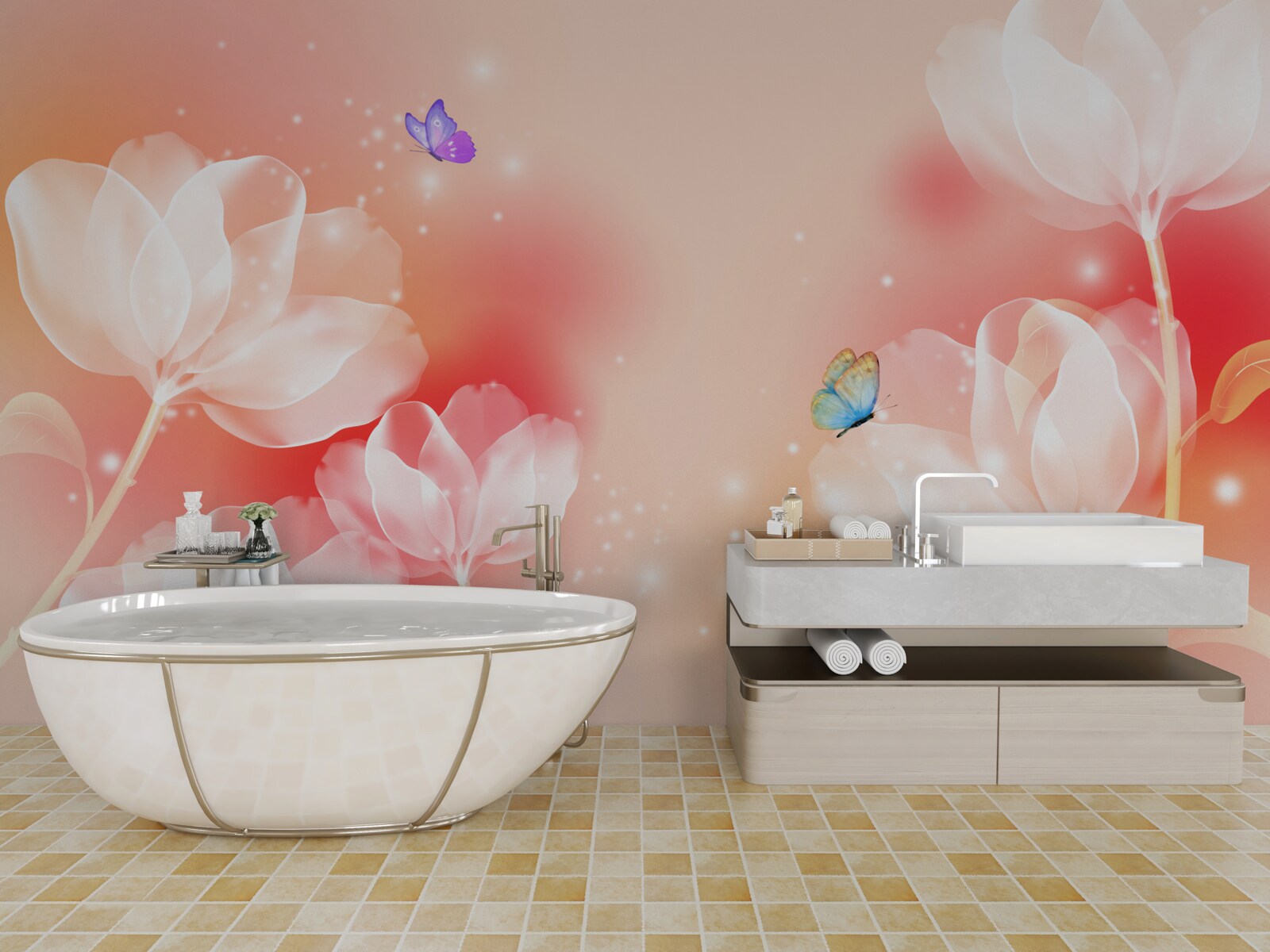 Fototapeta tulipány s priehľadnosťou