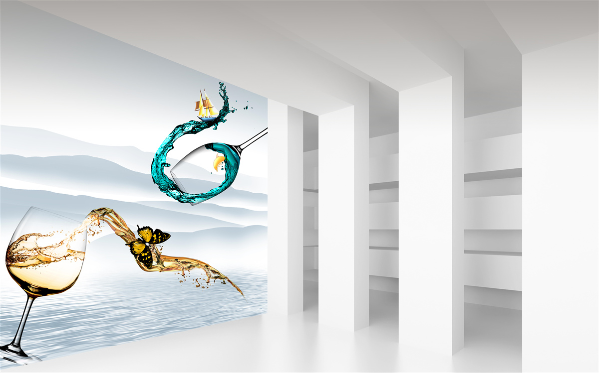 Fototapeta abstraktné obrázky pohárov s nápojmi