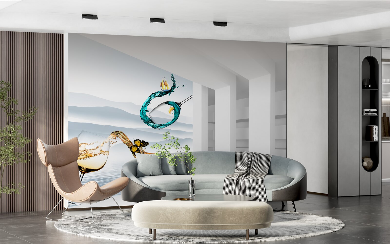 Fototapeta abstraktné obrázky pohárov s nápojmi