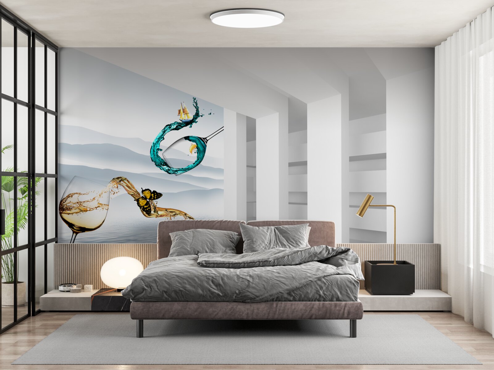 Fototapeta abstraktné obrázky pohárov s nápojmi