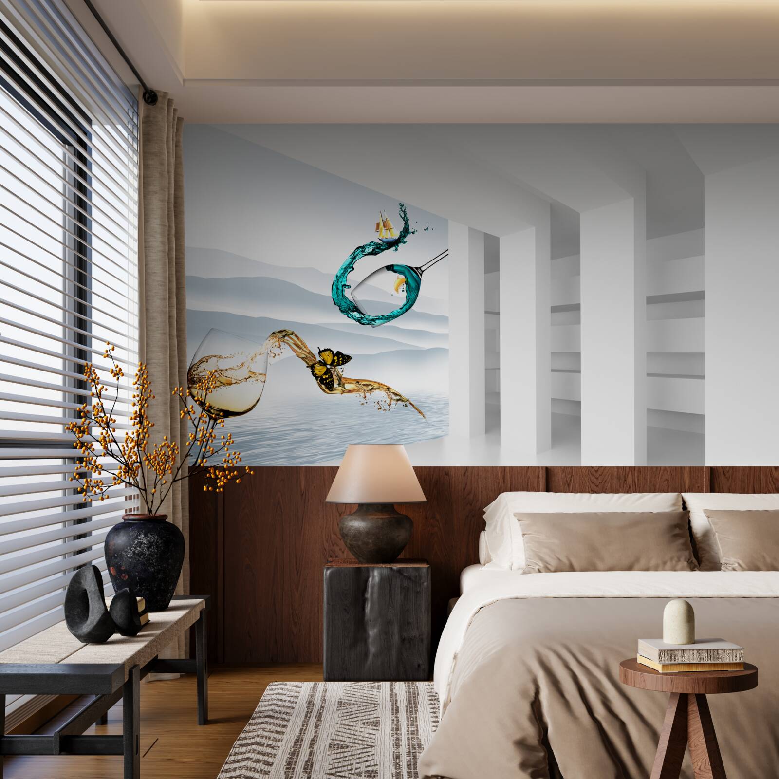 Fototapeta abstraktné obrázky pohárov s nápojmi