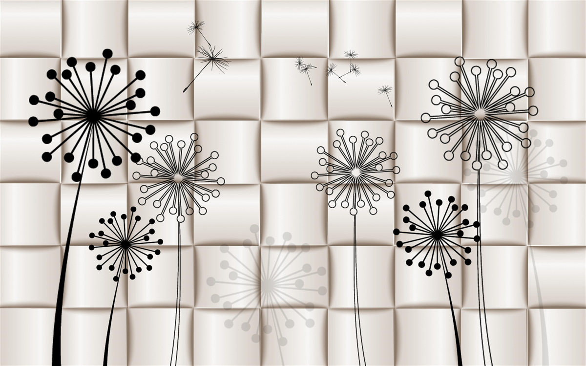 Fototapeta nezvyčajné púpavy a malé vtáky