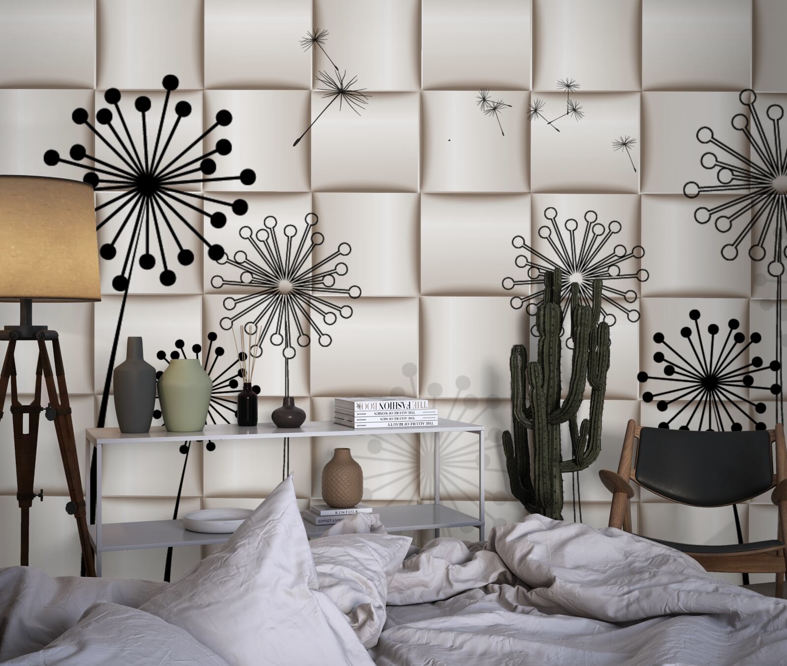 Fototapeta nezvyčajné púpavy a malé vtáky