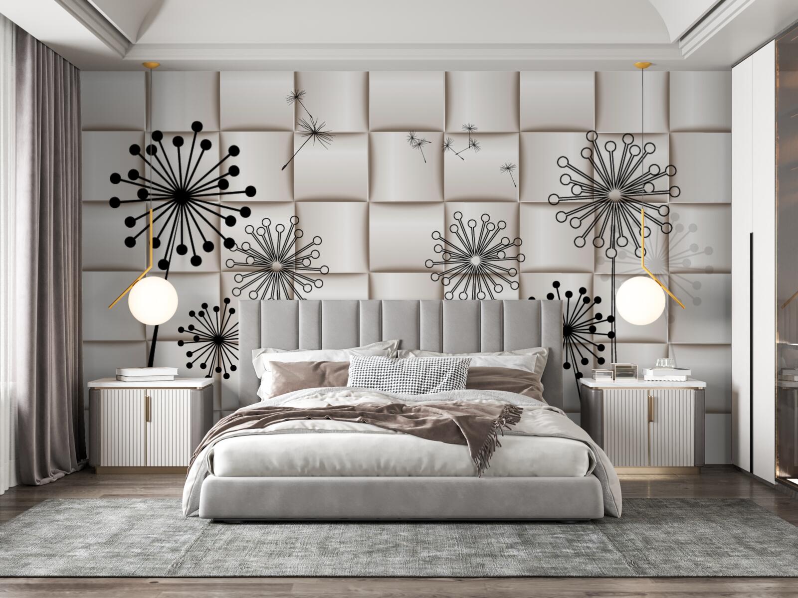 Fototapeta nezvyčajné púpavy a malé vtáky