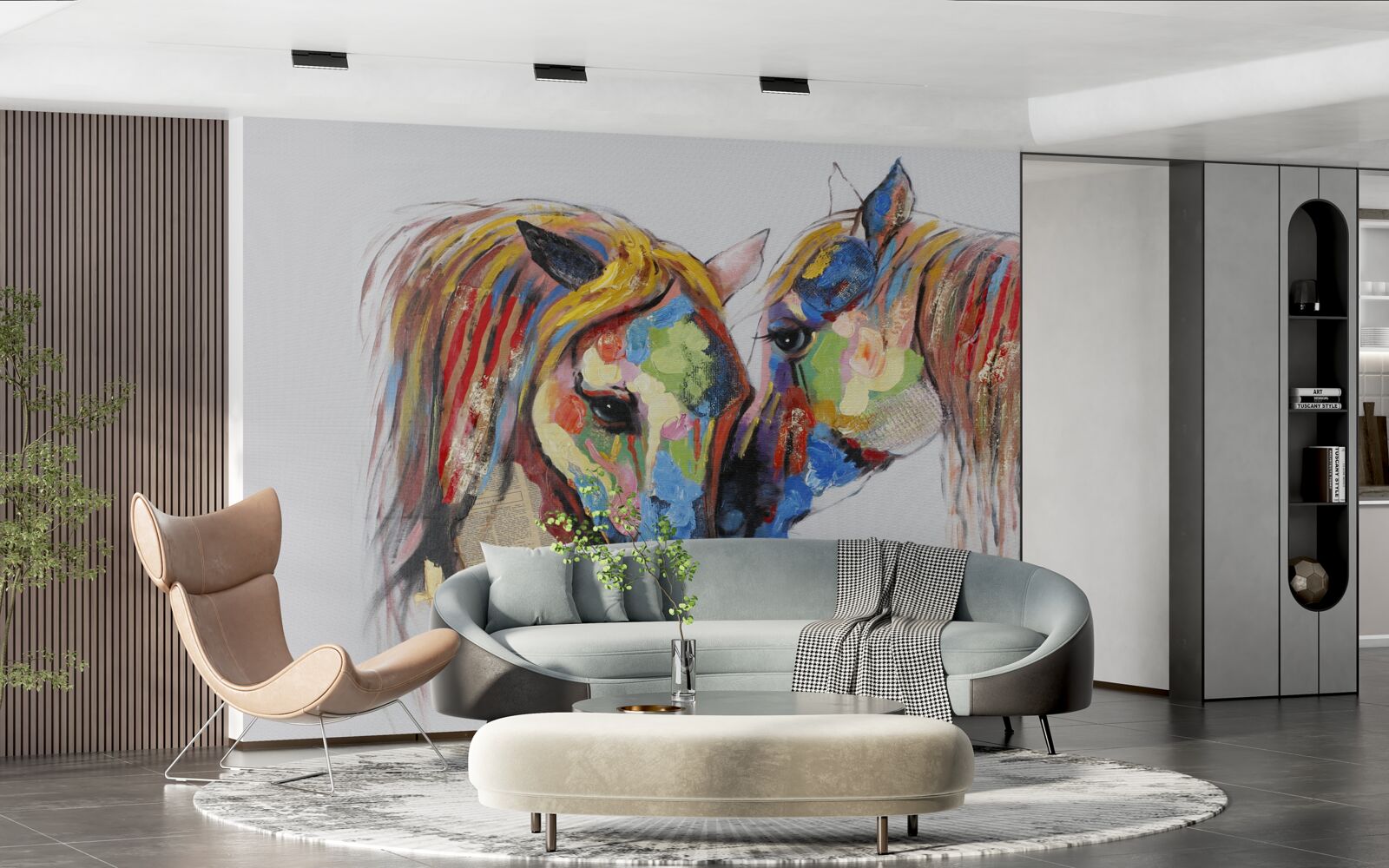 Fototapeta mimoriadne znázornenie komunikácie medzi koňmi