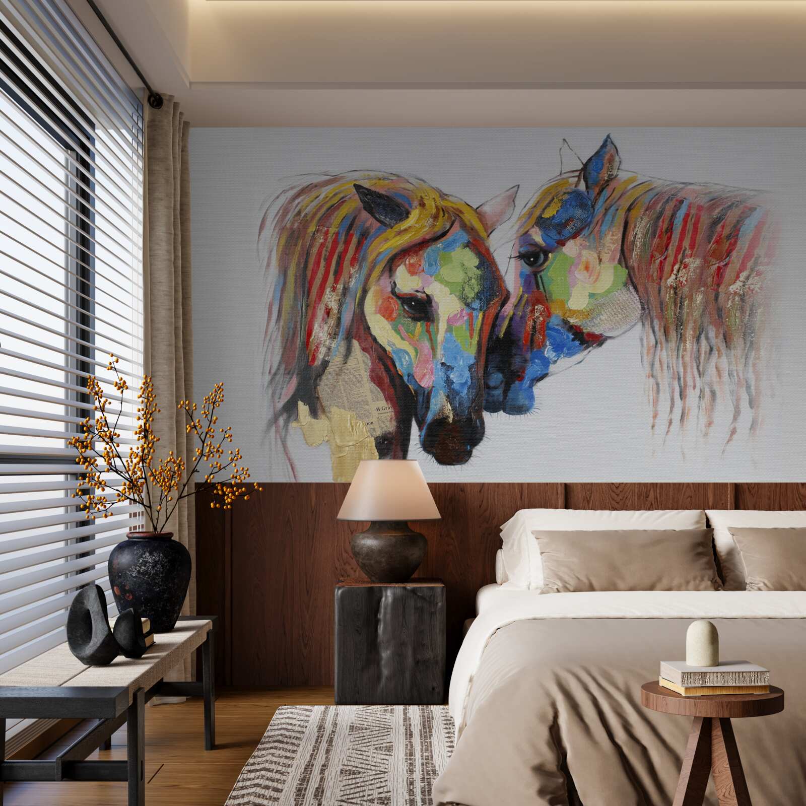 Fototapeta mimoriadne znázornenie komunikácie medzi koňmi