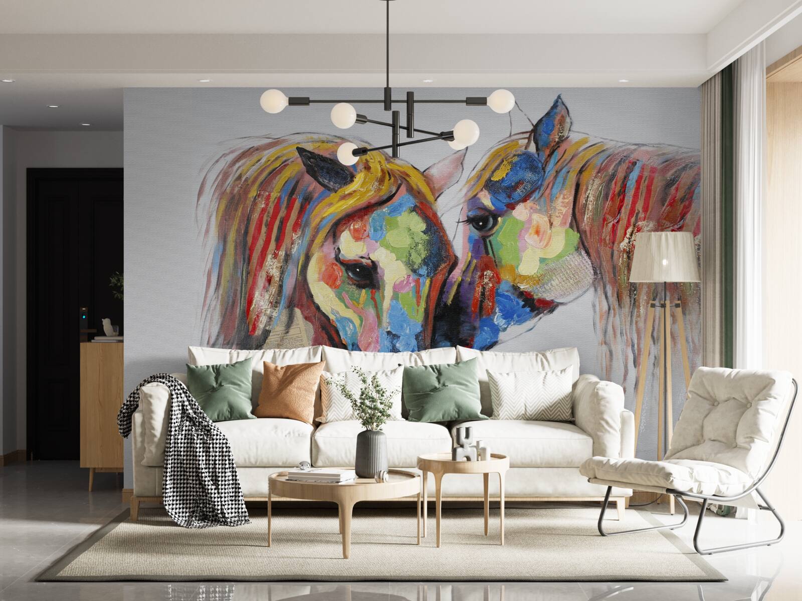 Fototapeta mimoriadne znázornenie komunikácie medzi koňmi