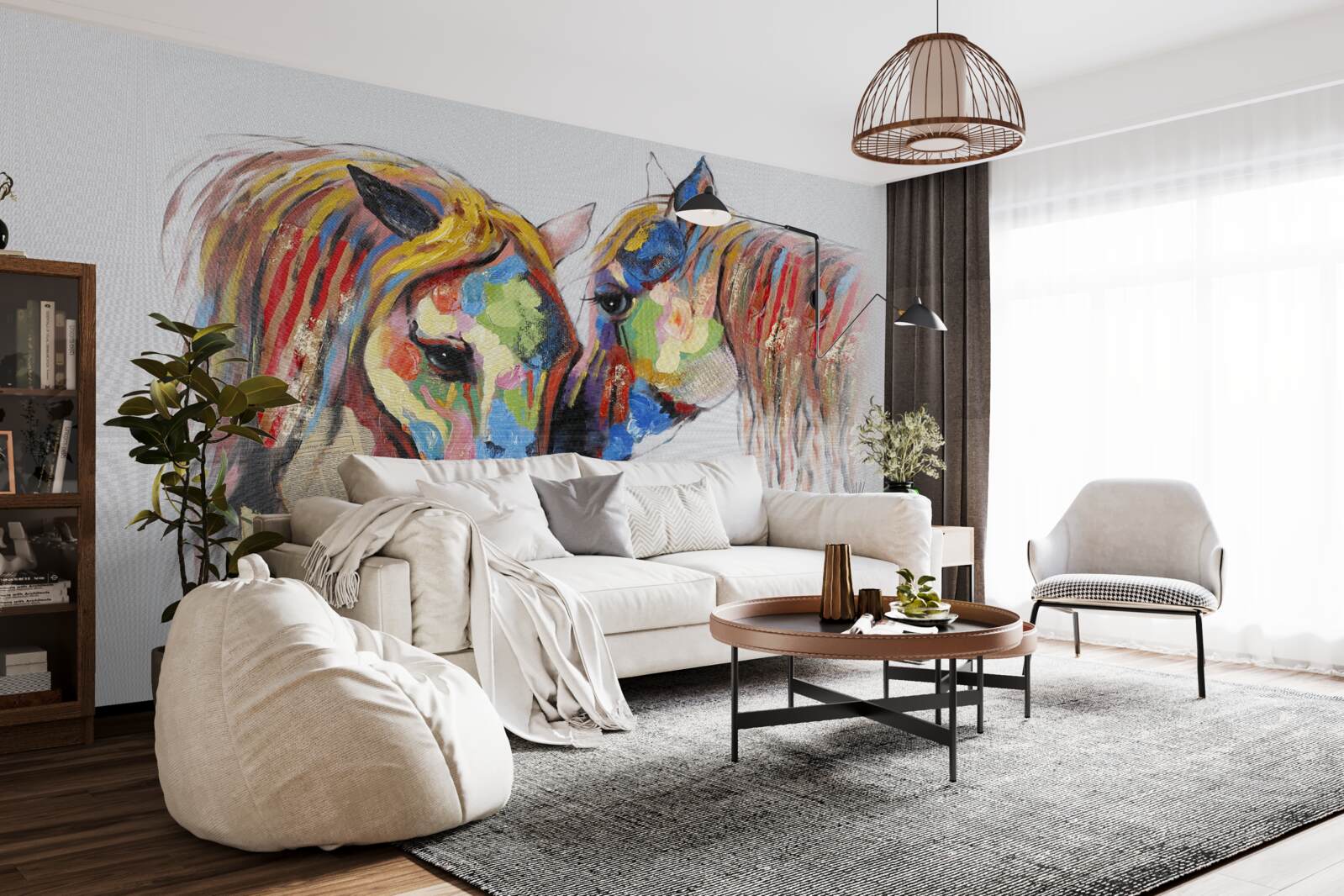 Fototapeta mimoriadne znázornenie komunikácie medzi koňmi