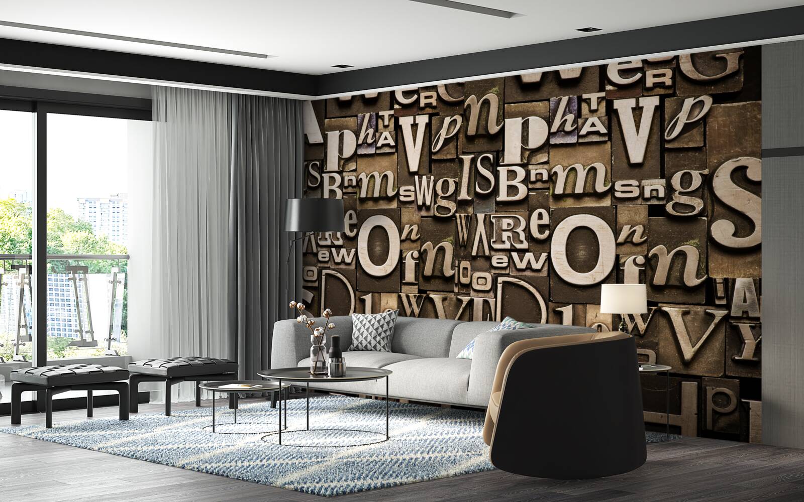 Fototapeta rôzne symboly na bordovej doske