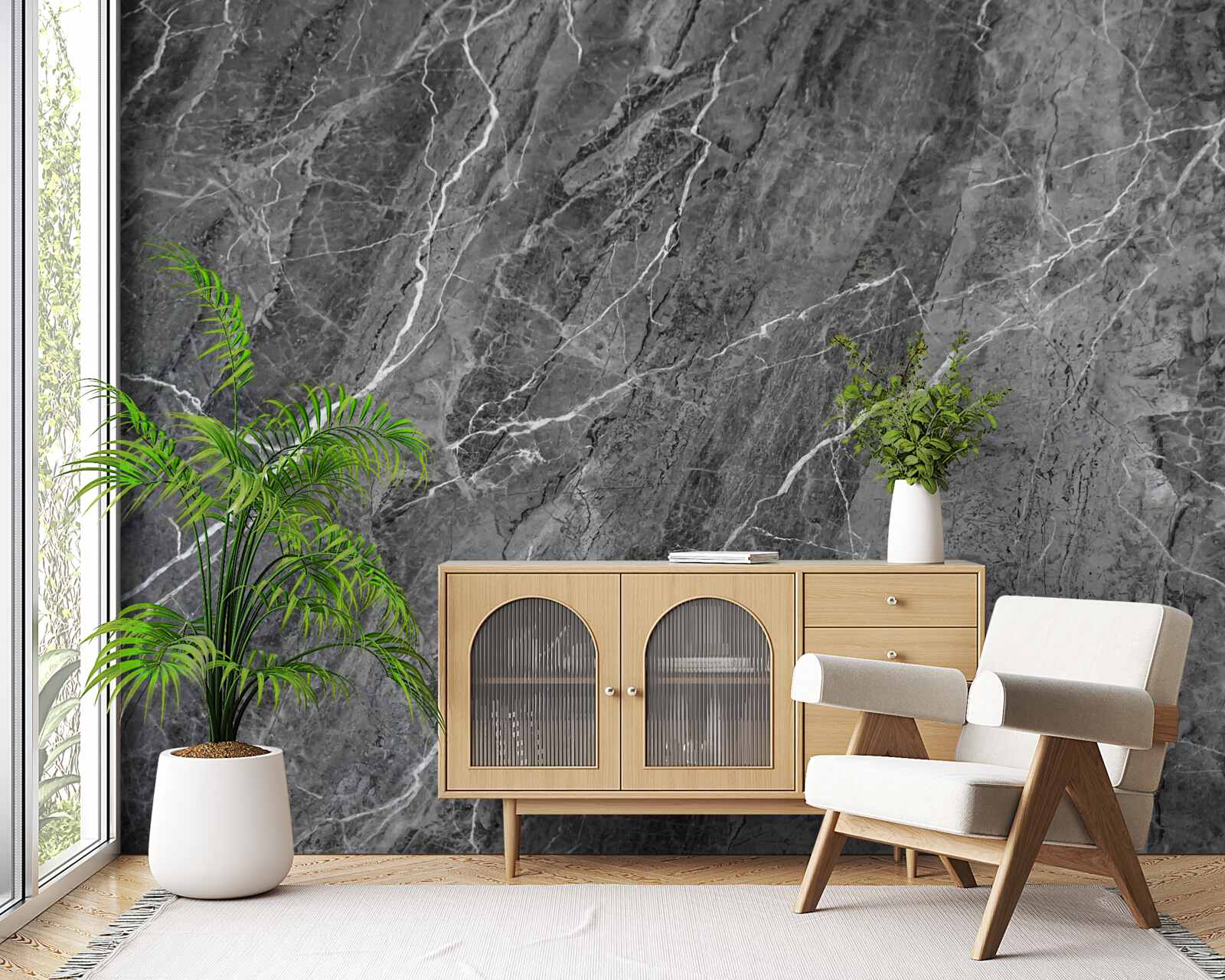 Fototapeta sivý mramor s bielymi žilami