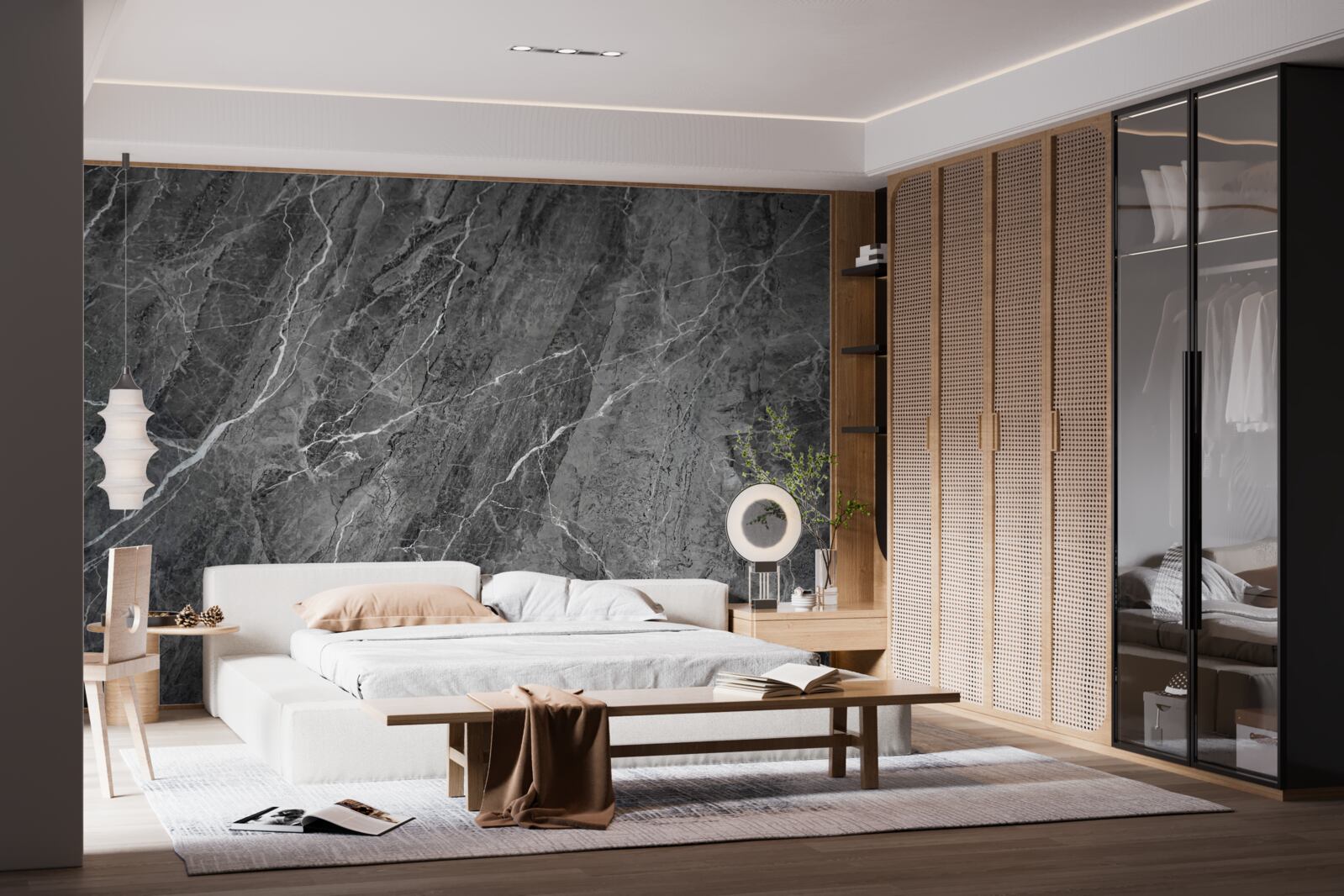 Fototapeta sivý mramor s bielymi žilami