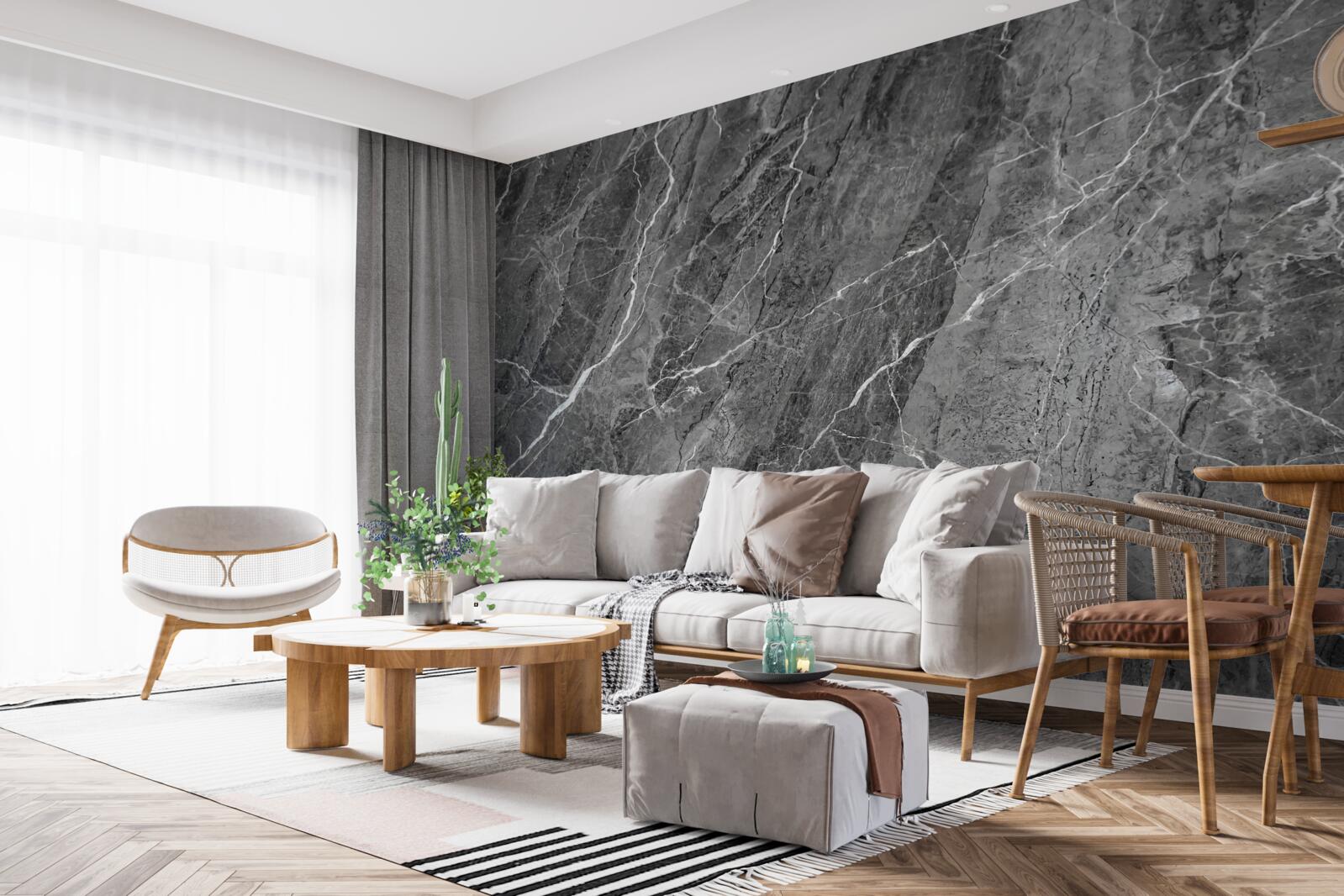 Fototapeta sivý mramor s bielymi žilami