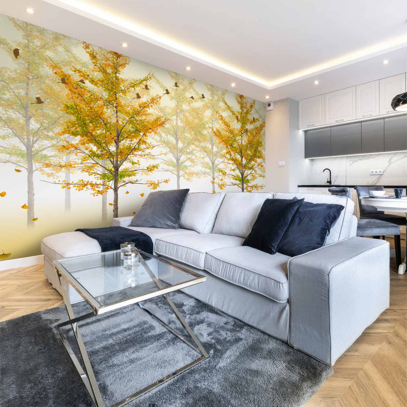 Fototapeta jesenné farby v listnatom lese