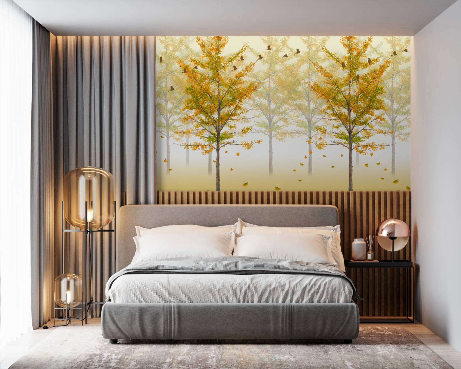 Fototapeta jesenné farby v listnatom lese