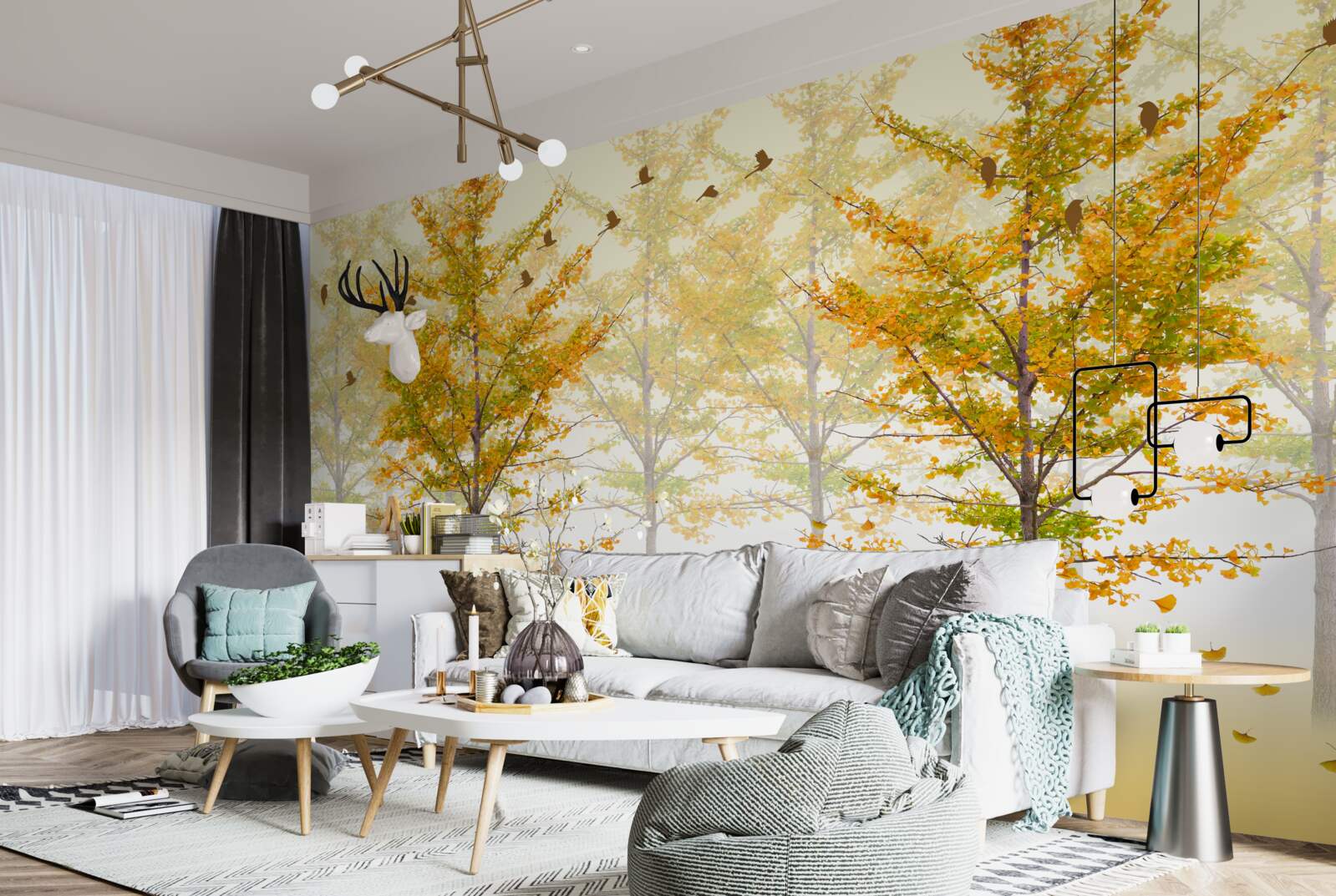 Fototapeta jesenné farby v listnatom lese