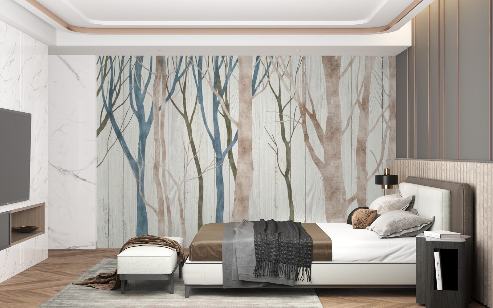 Fototapeta obraz chudého lesa