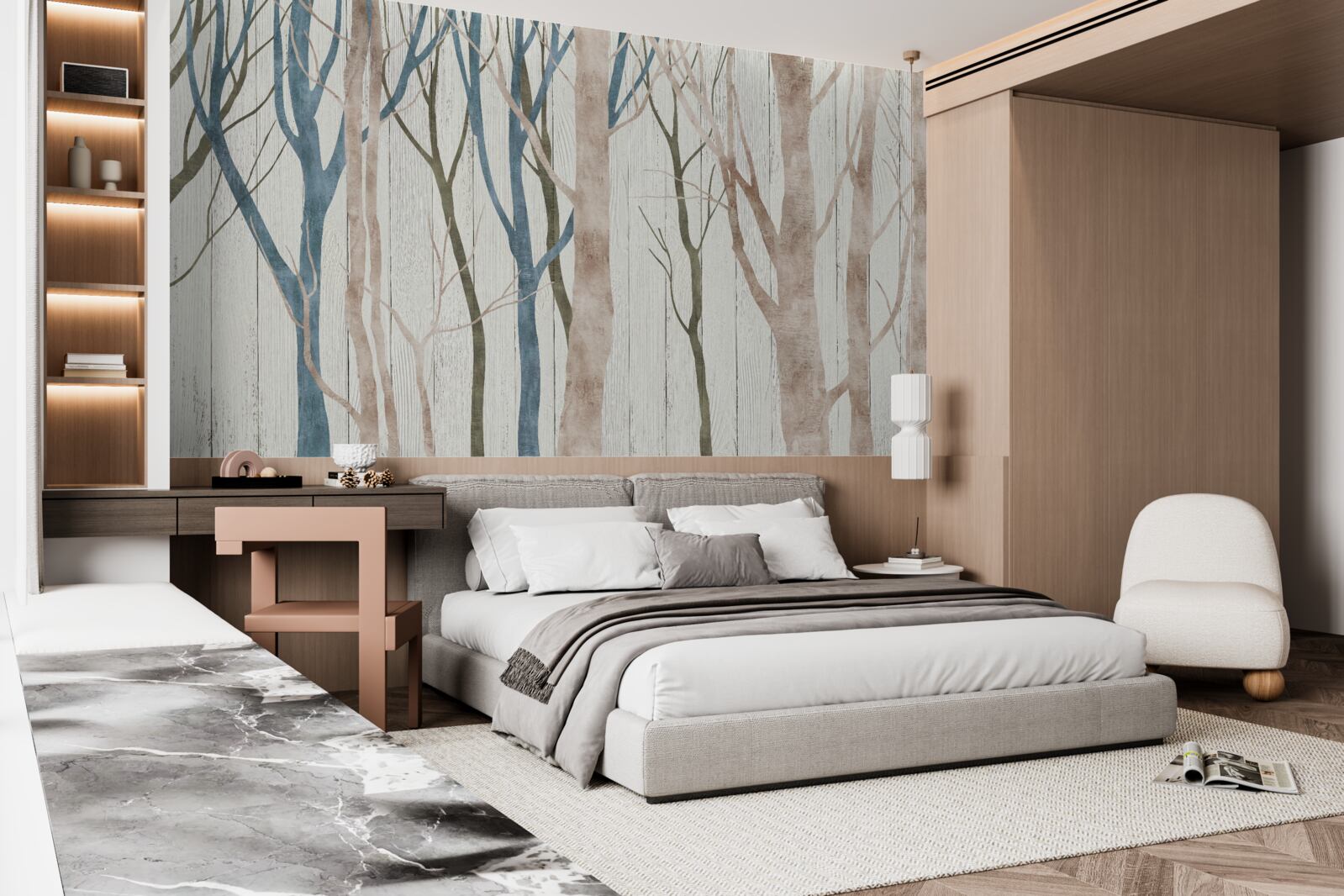 Fototapeta obraz chudého lesa