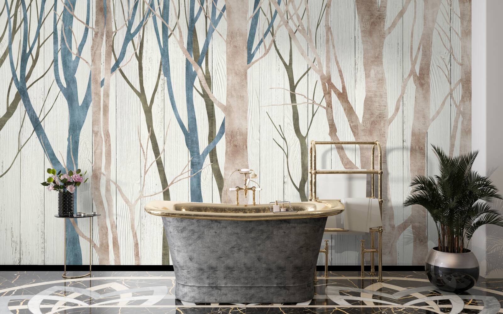 Fototapeta obraz chudého lesa