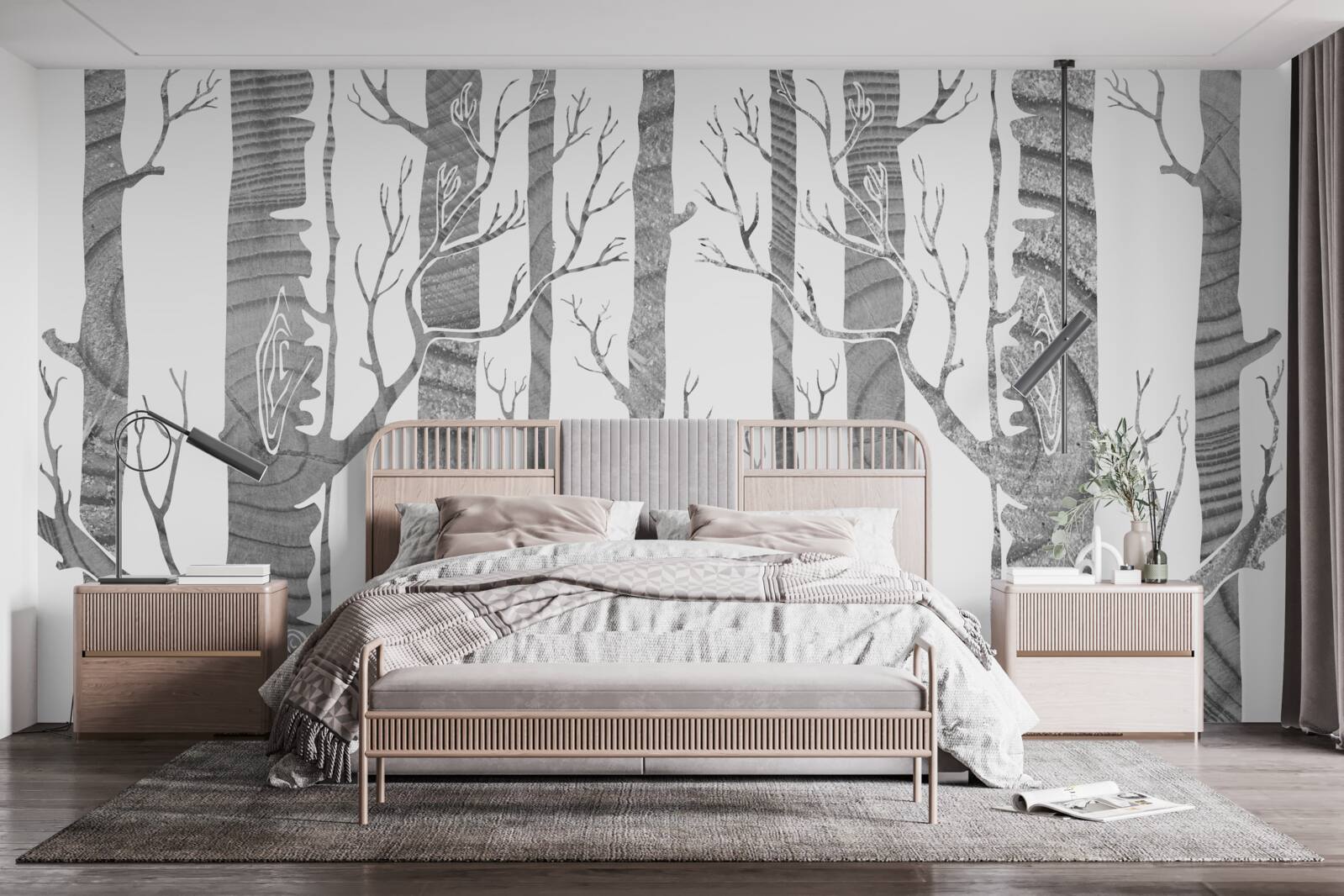 Fototapeta nezvyčajný brezový háj