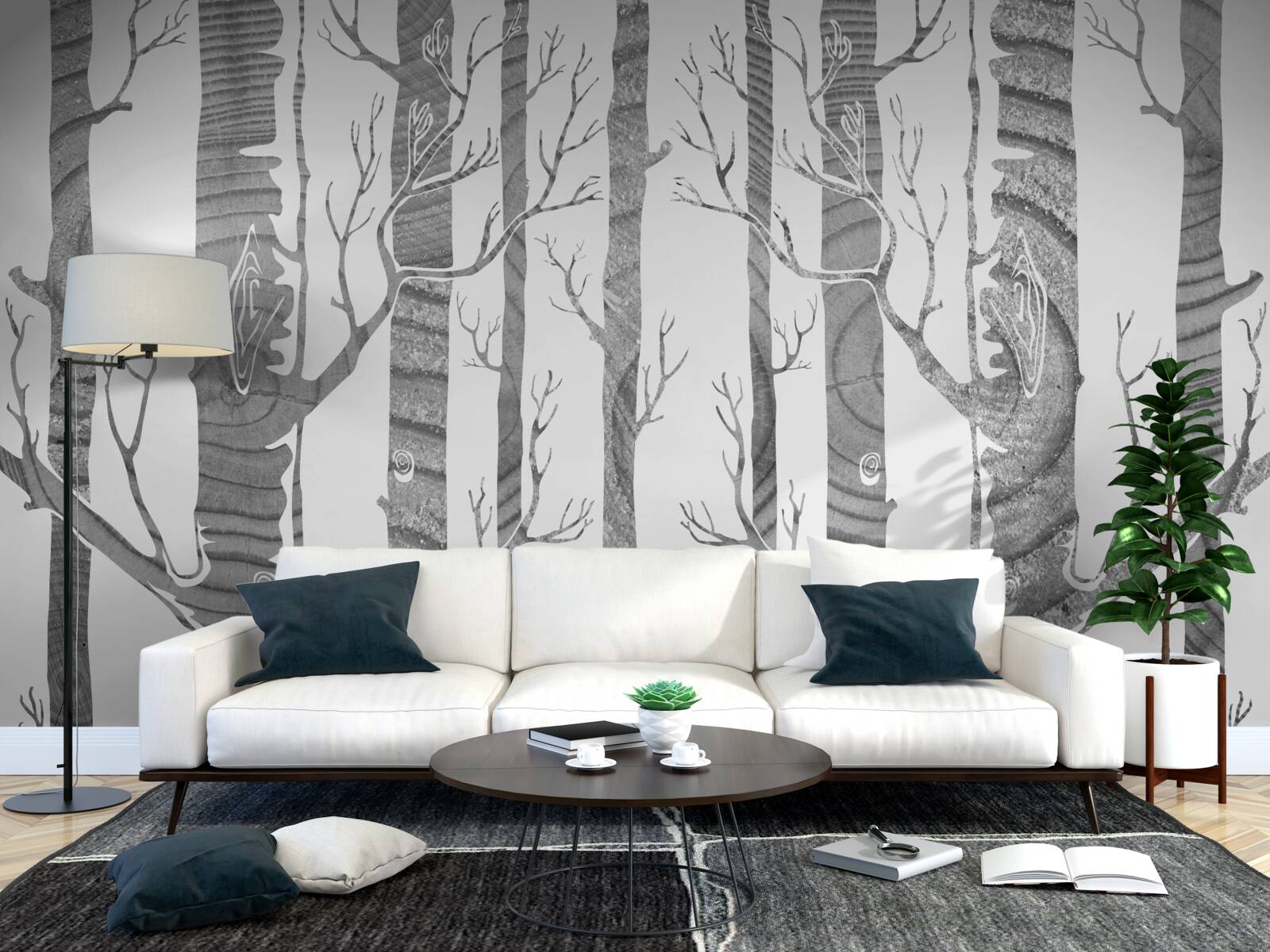 Fototapeta nezvyčajný brezový háj