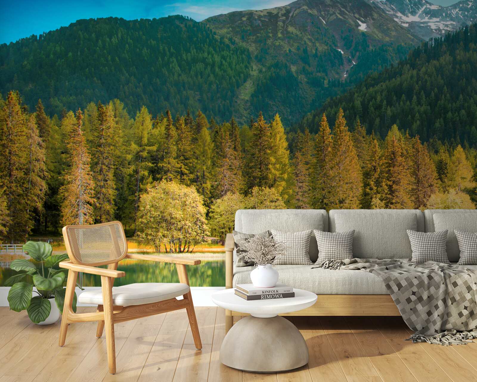 Fototapeta horské jazero v jesennej krajine