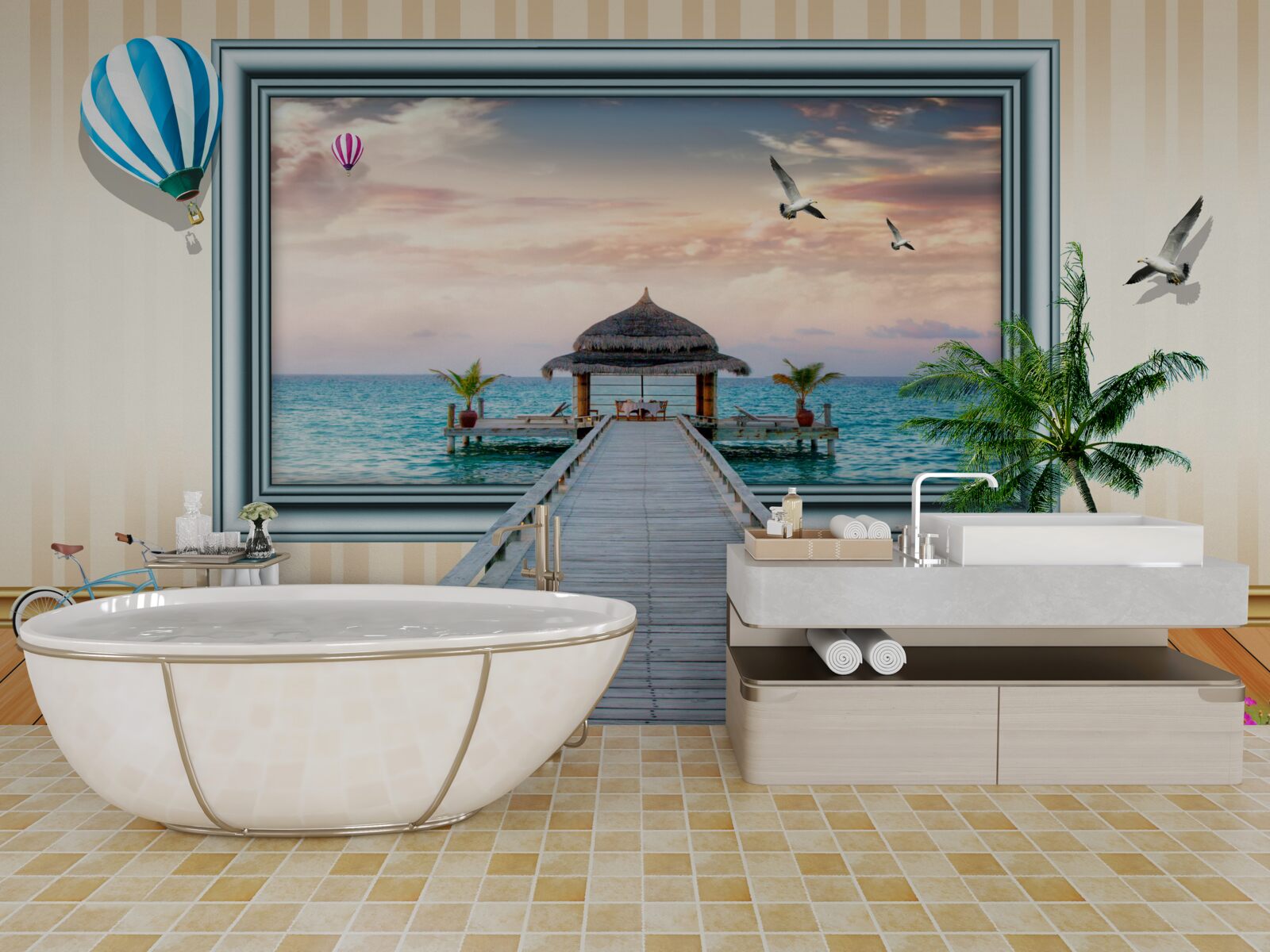 Fototapeta obrázok s morským dokom