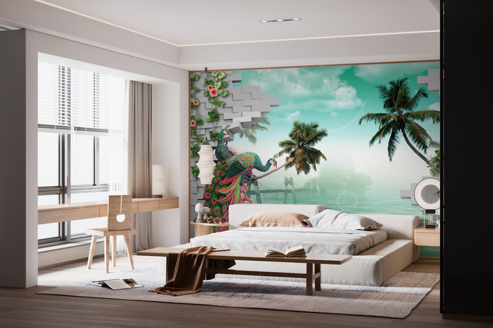 Fototapeta pávy na strome