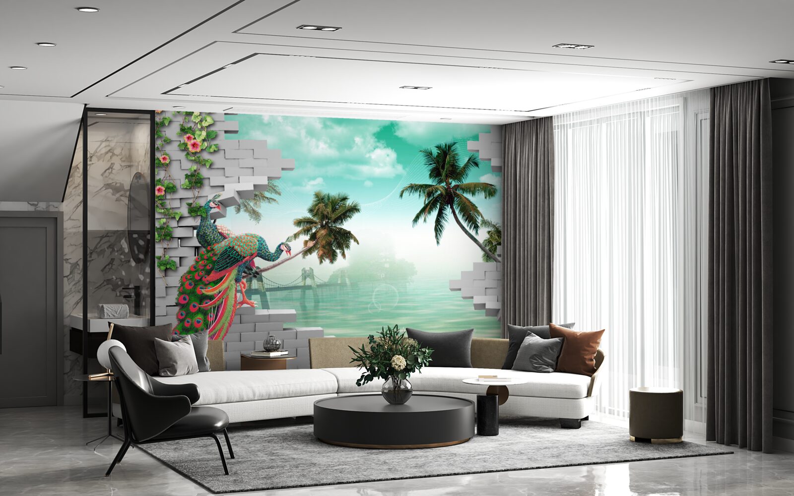 Fototapeta pávy na strome