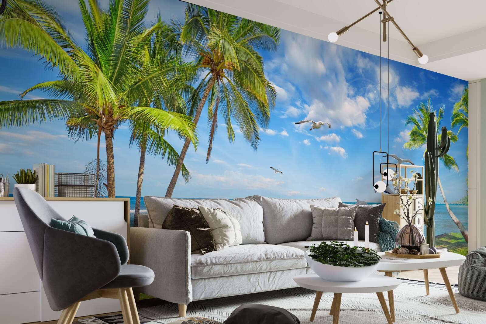 Fototapeta delfíny na prímorskej krajine