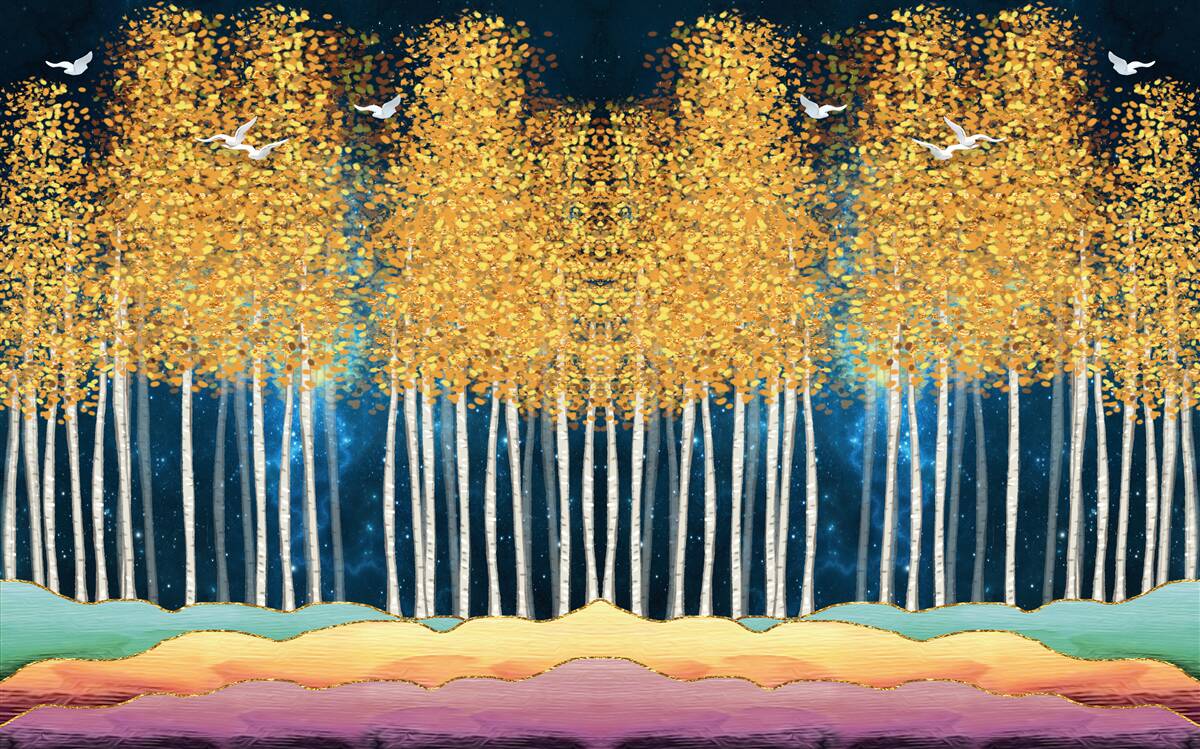 Fototapeta elegantné brezy pripravené na nočný spánok