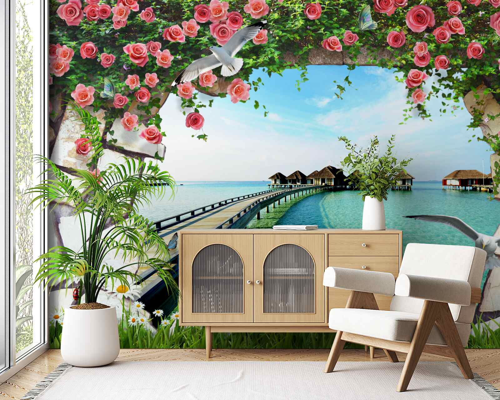 Fototapeta brána s výhľadom na prístav