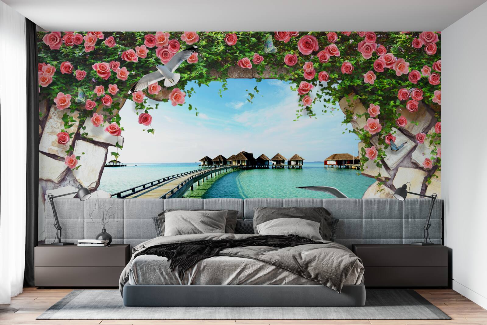 Fototapeta brána s výhľadom na prístav