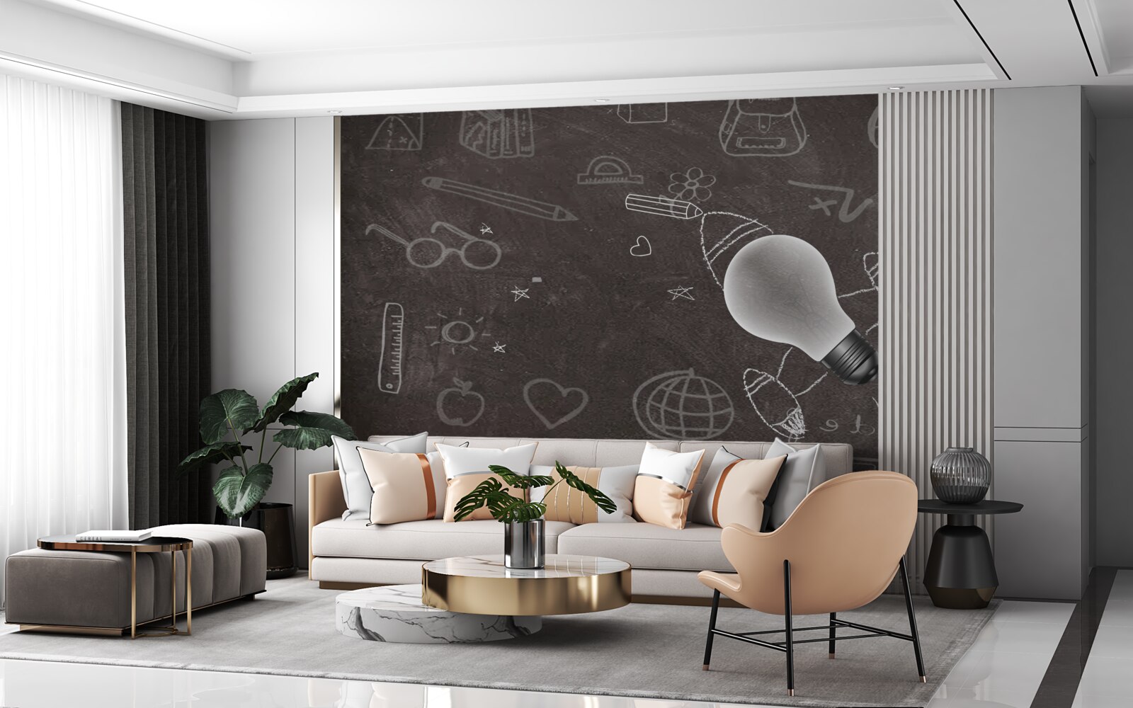 Fototapeta na tabuli s kriedou - učenie spojené s kreativitou