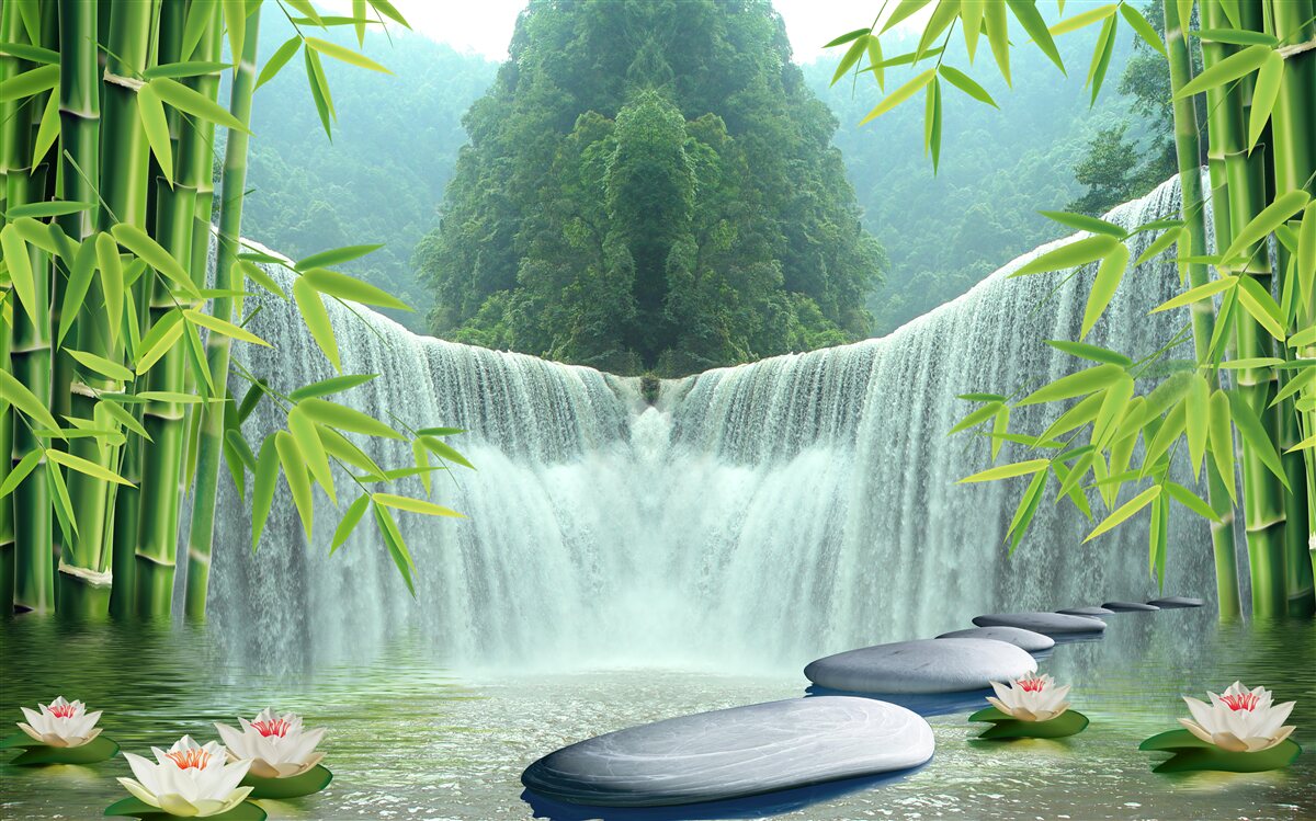 Fototapeta očarujúci vodopád hlboko v džungli