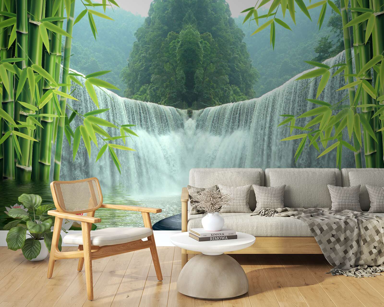 Fototapeta očarujúci vodopád hlboko v džungli