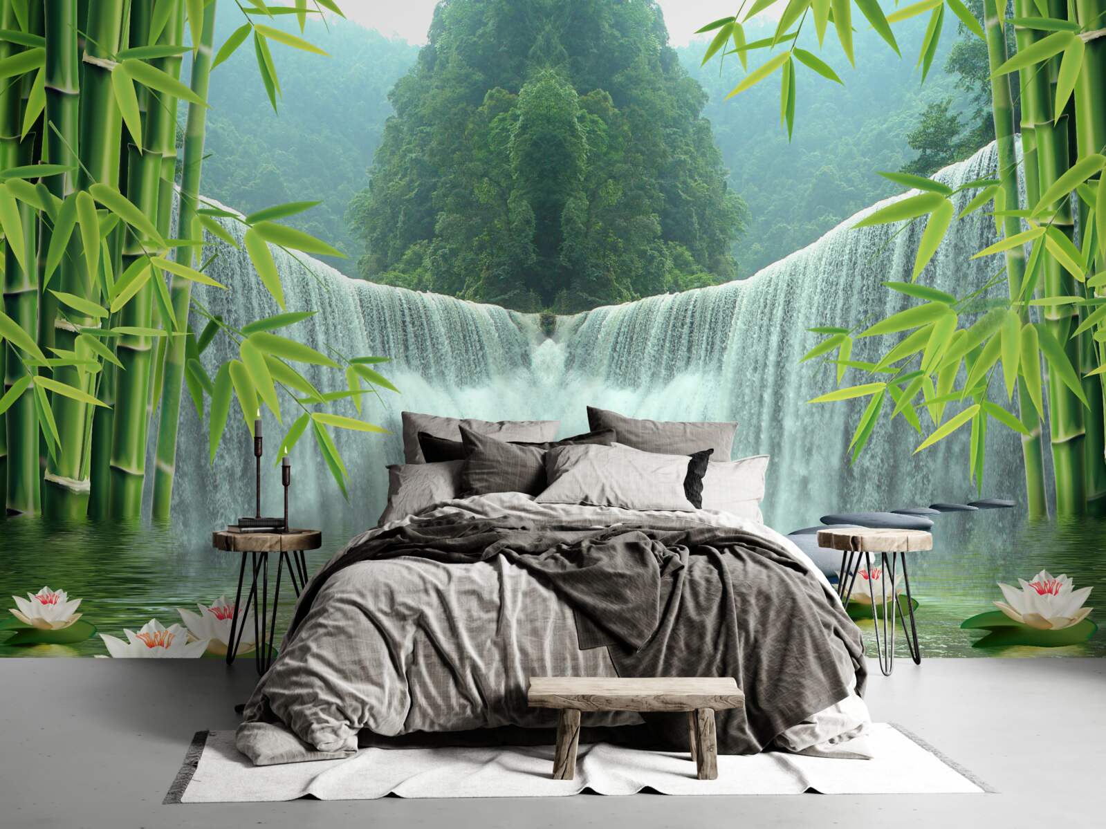 Fototapeta očarujúci vodopád hlboko v džungli