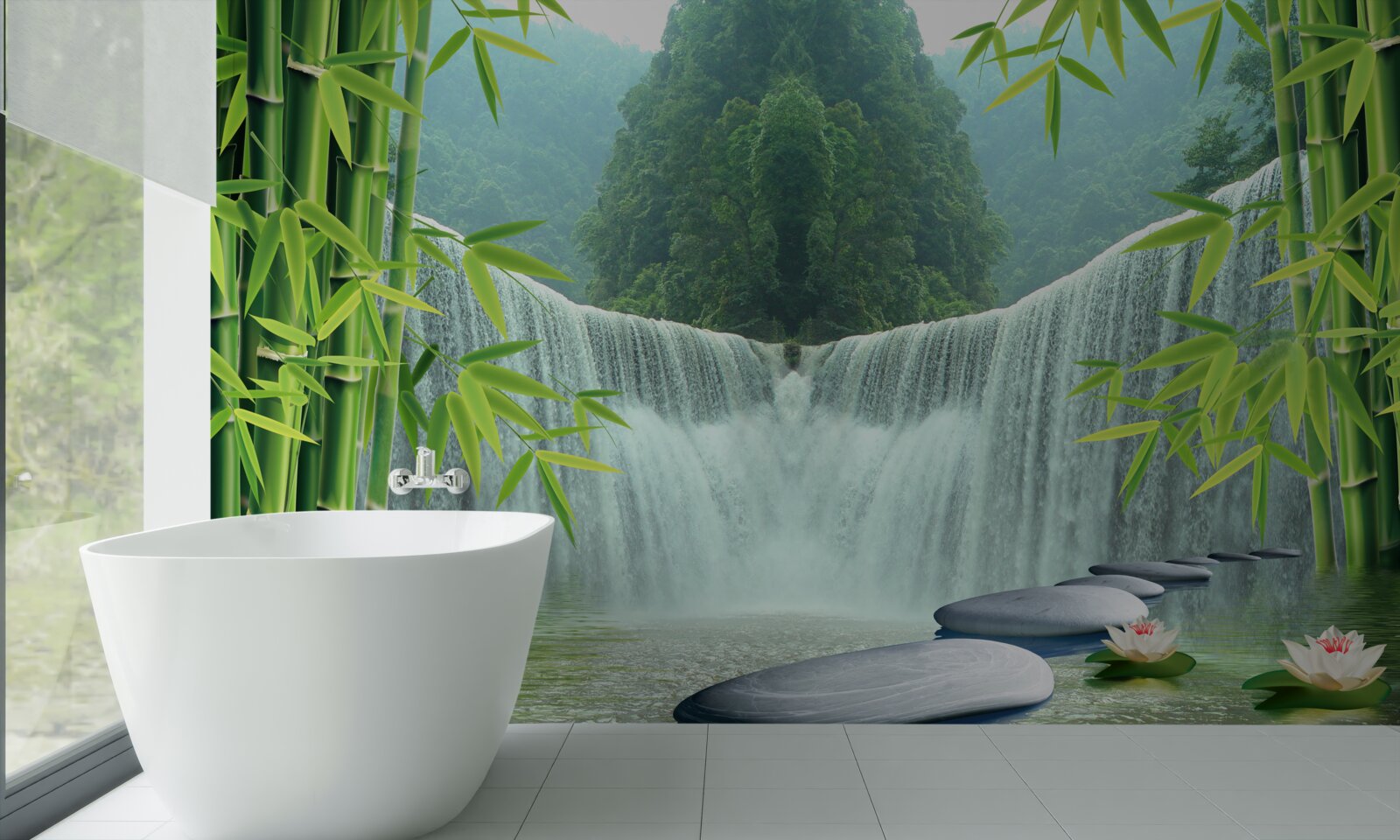 Fototapeta očarujúci vodopád hlboko v džungli