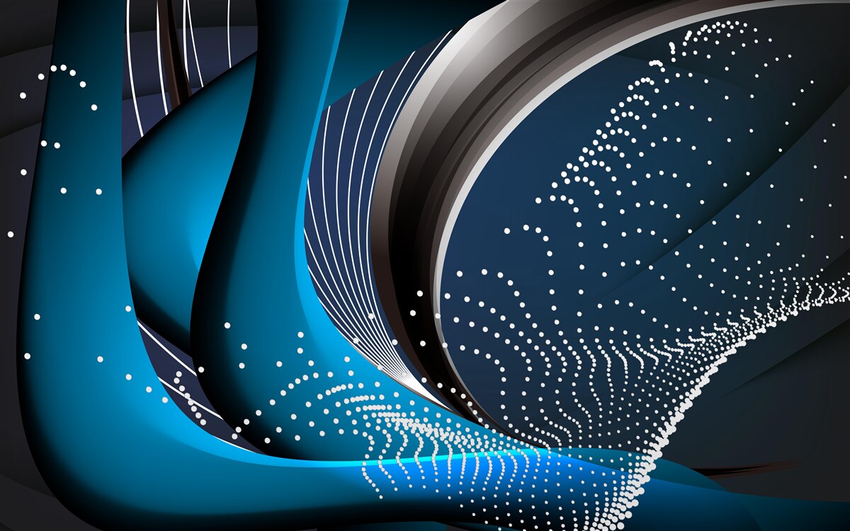 Fototapeta modré abstraktné čiary za úsvitu