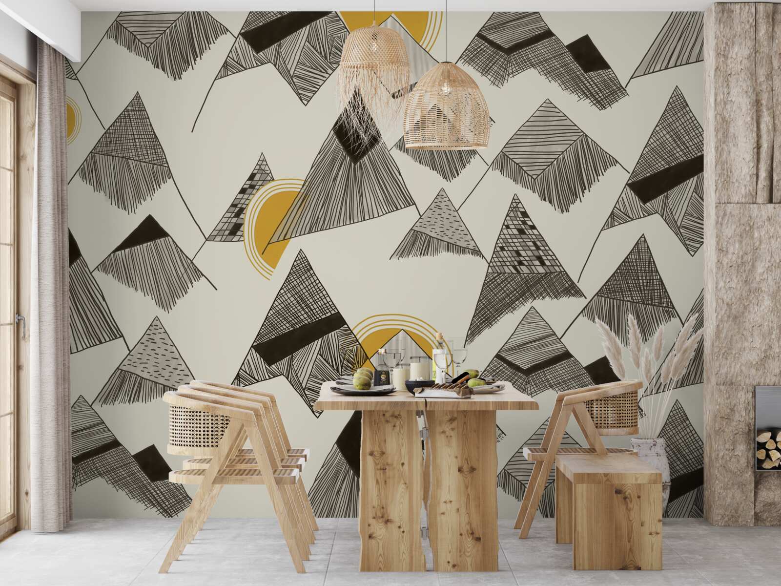 Fototapeta ostré štíty a štíty hôr