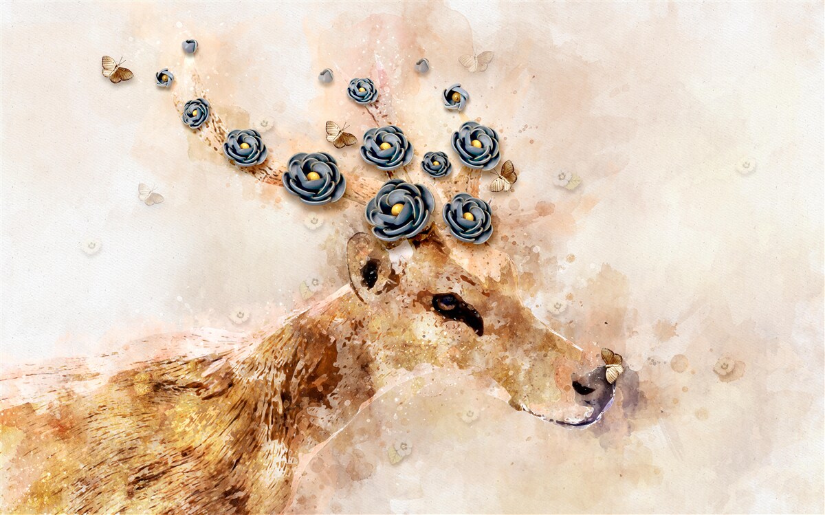 Fototapeta Elena je obklopená kvetmi na ružovom pozadí