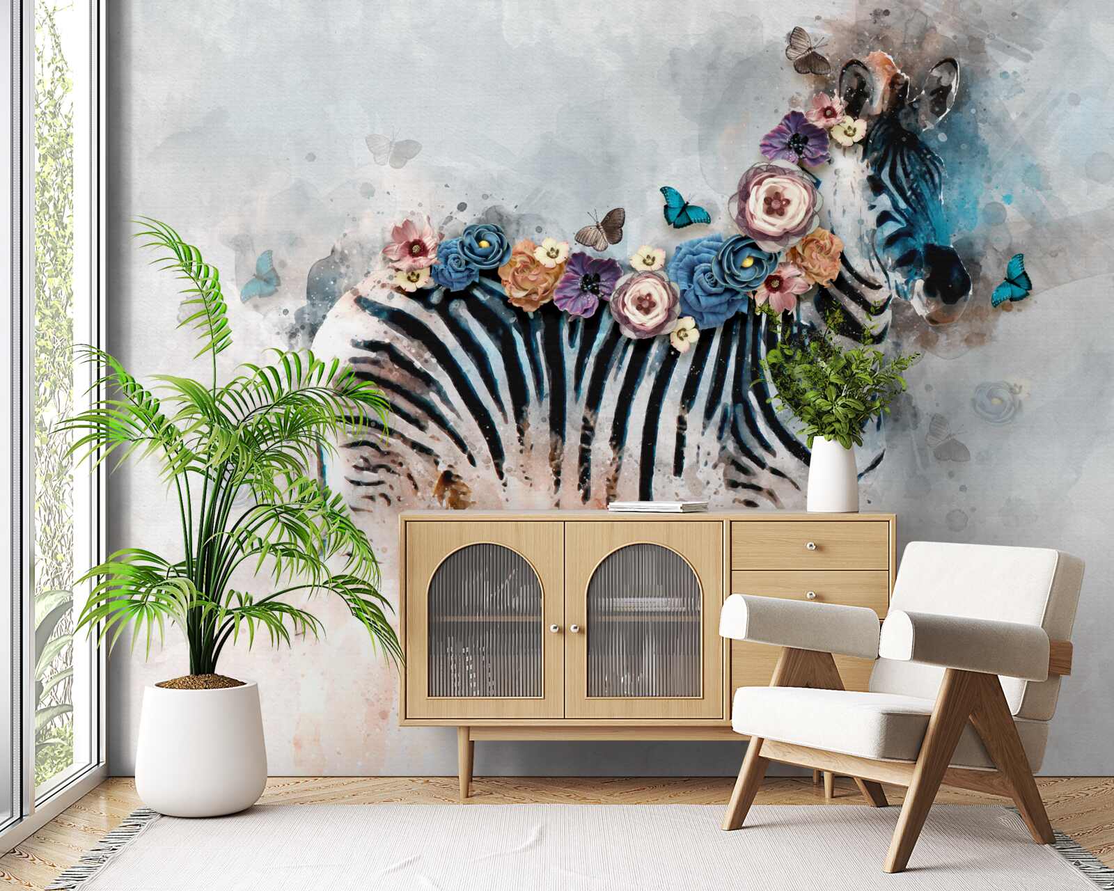 Fototapeta zebra vo farbách s jasnými pruhmi