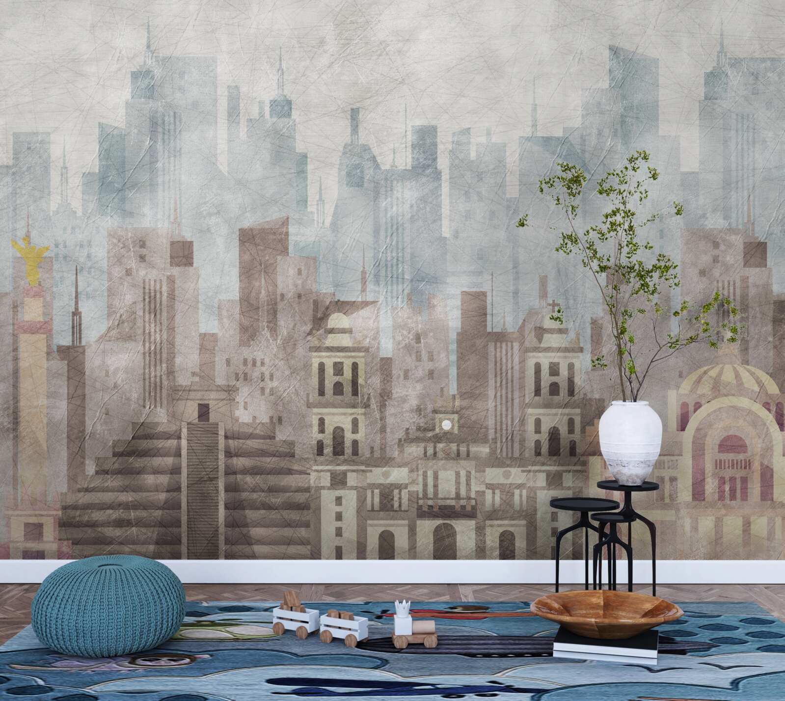 Fototapeta starobylé mesto tvárou v tvár metropole