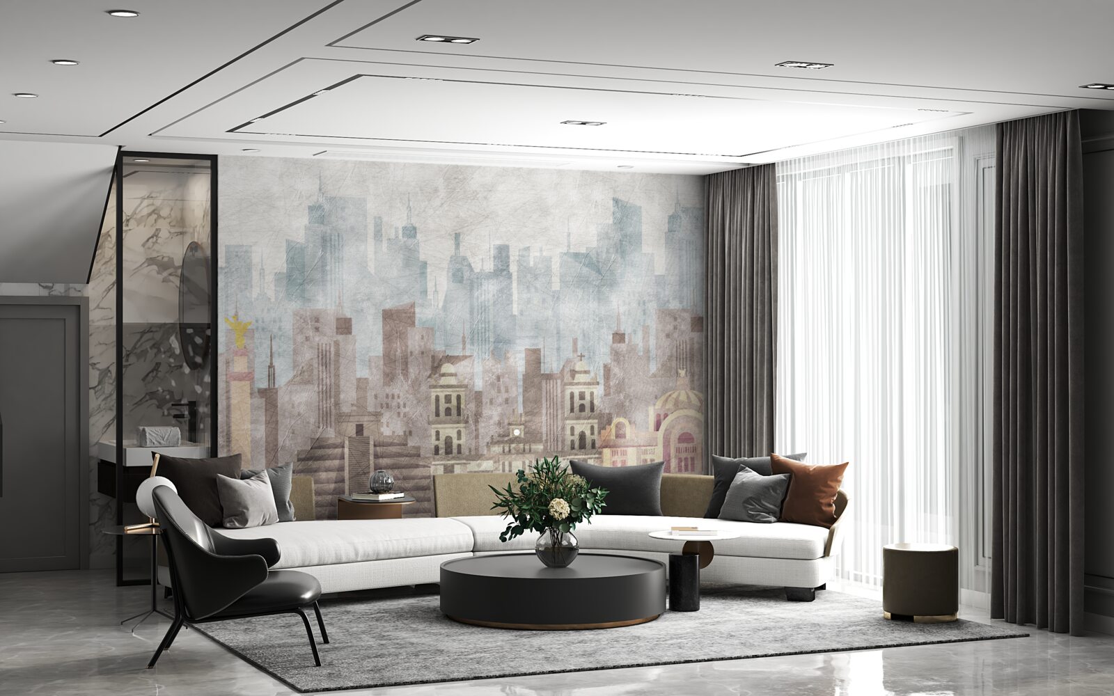 Fototapeta starobylé mesto tvárou v tvár metropole